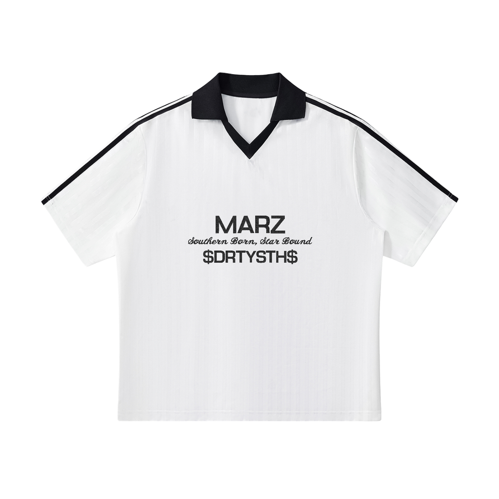 MARZ Dirty South Contrast Collar Striped Soccer Jersey