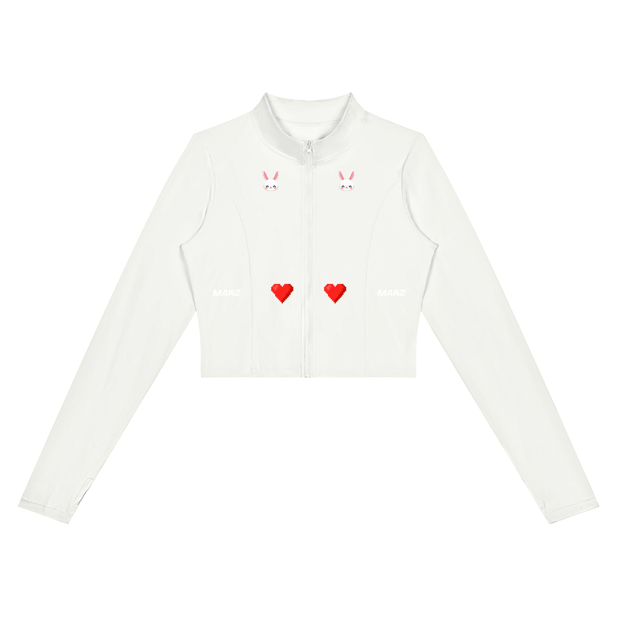 MARZ Blossom Bunny Women’s Crop Yoga Sports Jacket