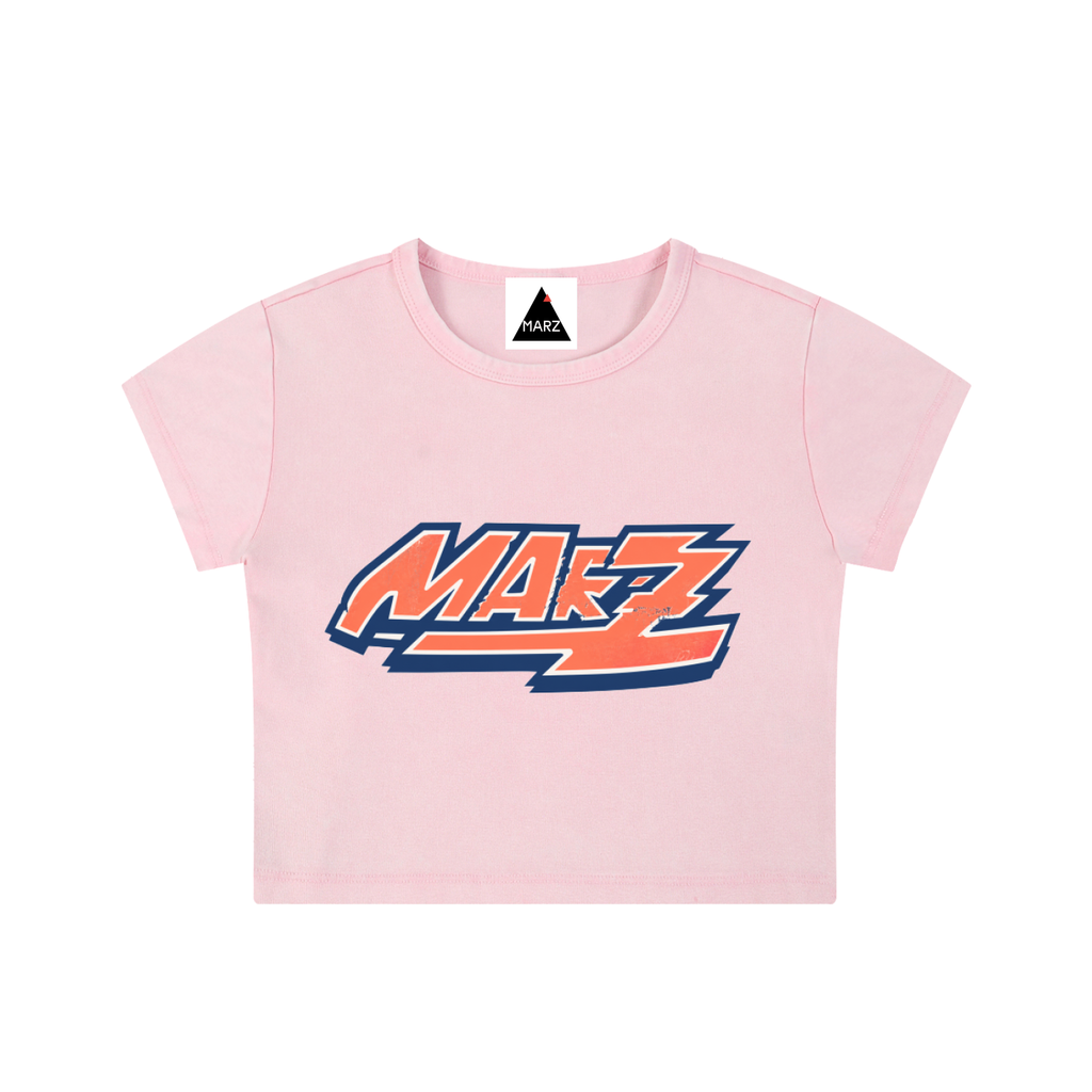 MARZ Retro Snow Washed Crop Top (W)