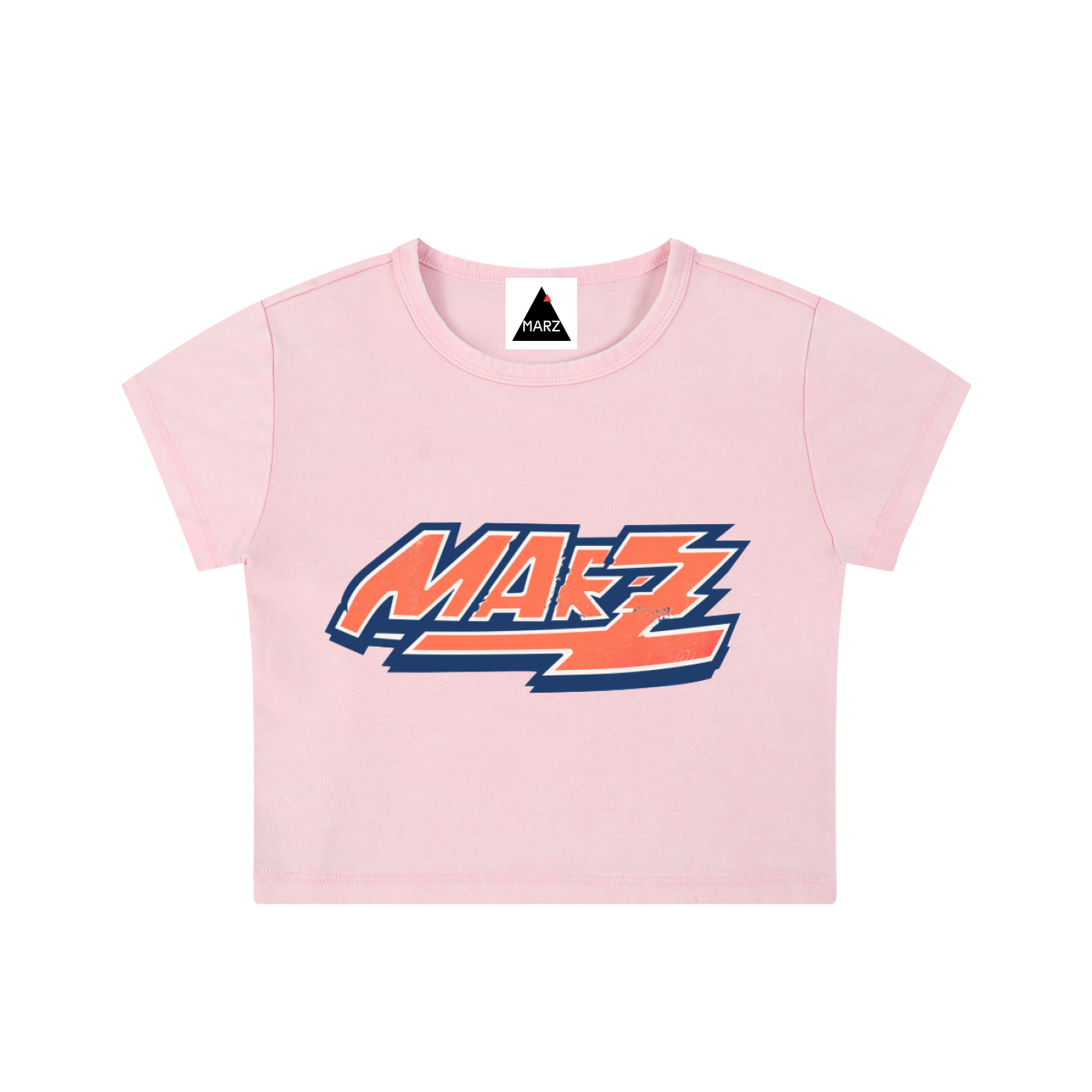 MARZ Retro Snow Washed Crop Top (W)
