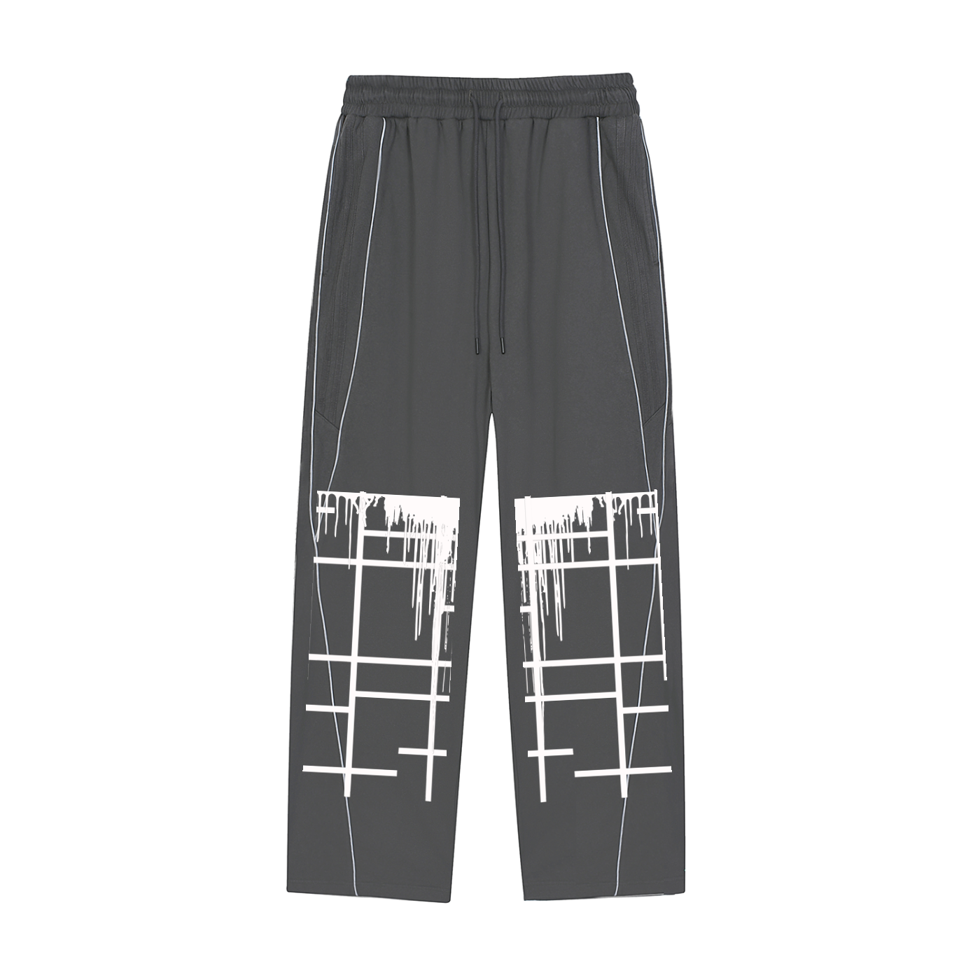 Reflection Striped Straight-Leg Sweatpants