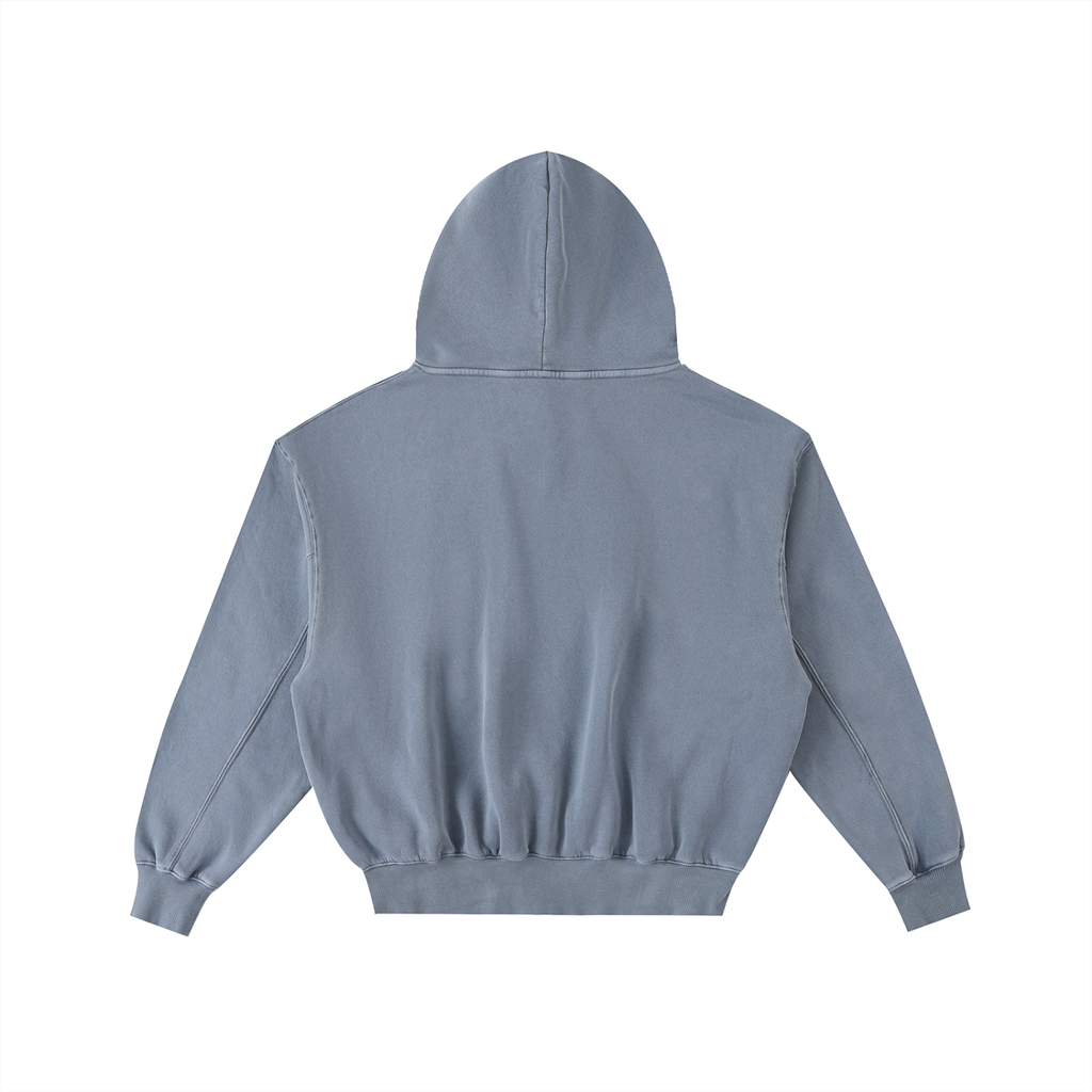 EmotionallyUnavailable Frayed Enzyme Washed Fleece Hoodie