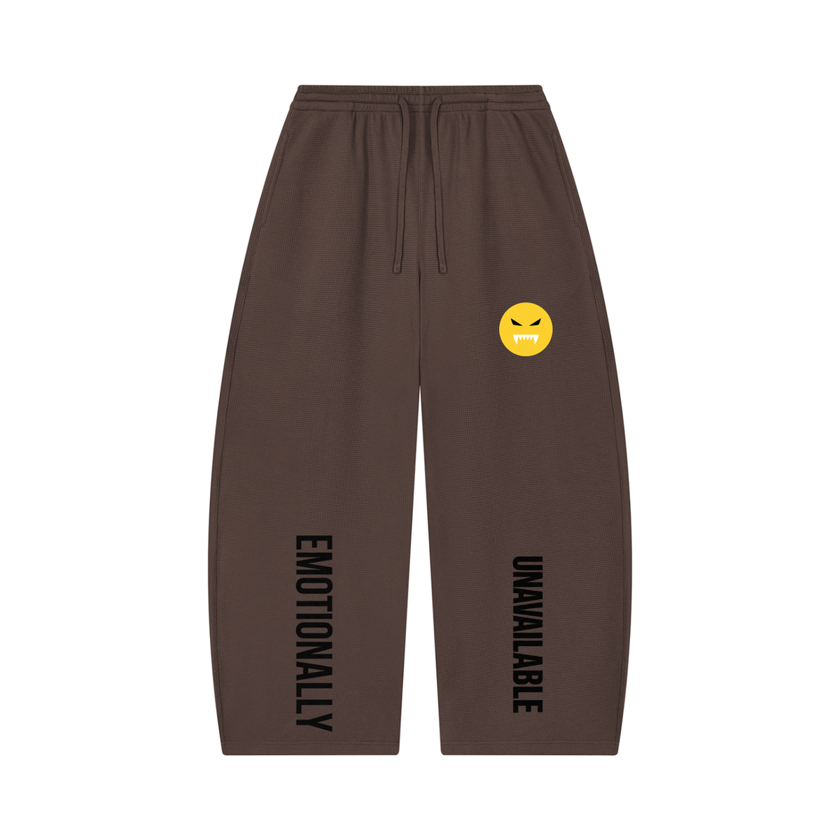 EMOUNA Unisex Waffle Barrel Leg Pants