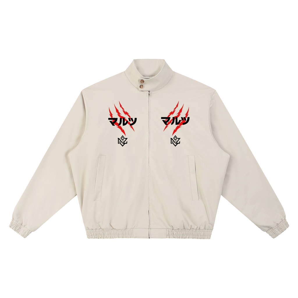 MARZ Lone Wolf Stand Collar Bomber Jacket