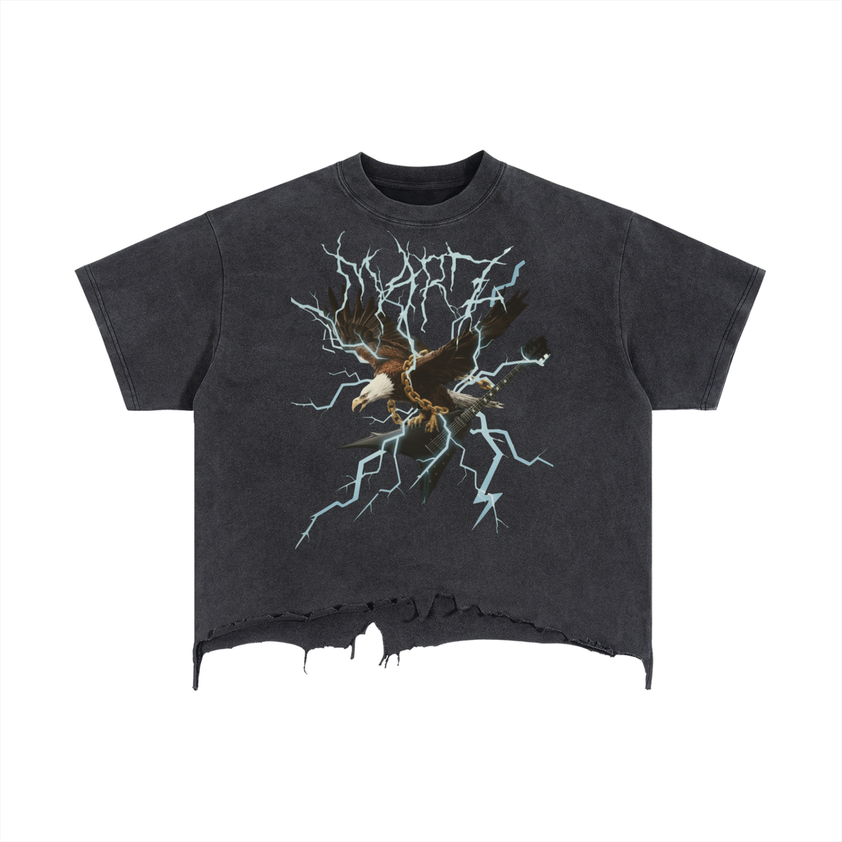 Vintage Wash Boxy Distressed Hem T-Shirt