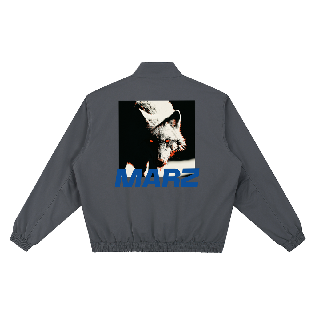 MARZ Lone Wolf Stand Collar Bomber Jacket