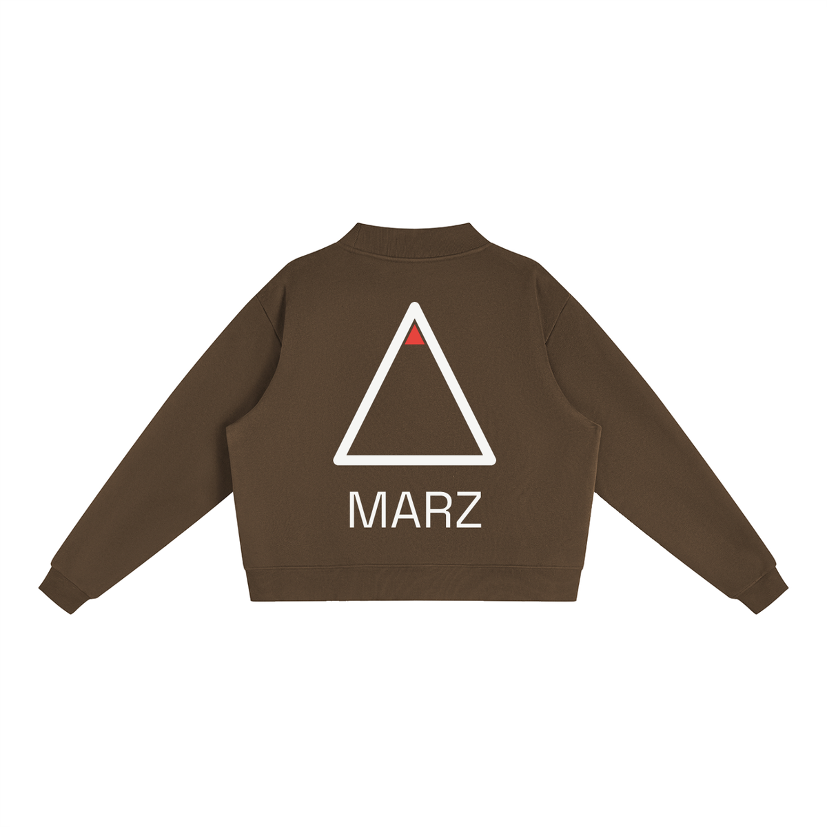 MARZ Transcendent Essential Fleece Mock-Neck Crew Sweatshirt