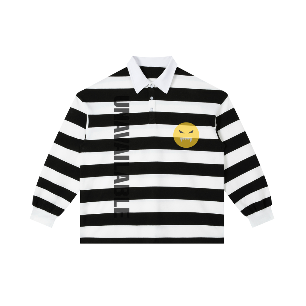 EmotionallyUnavailble Color Block Stripe Polo Shirt
