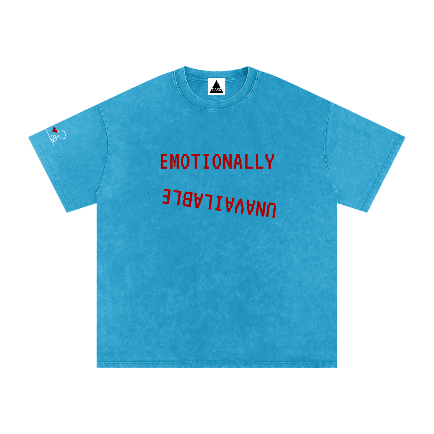EmotionallyUnavailable Pixel Snow Washed Oversized Cotton T-Shirt