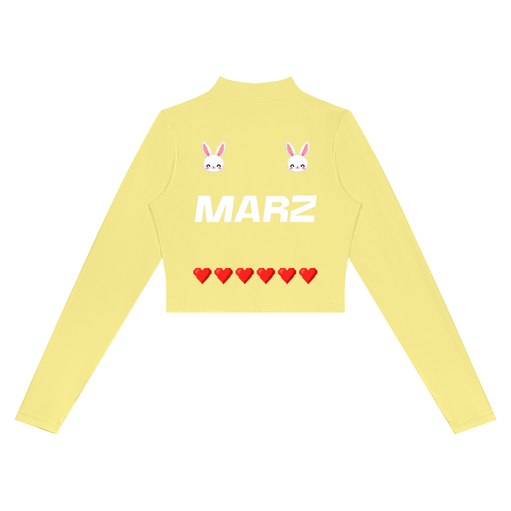 MARZ Blossom Bunny Women’s Crop Yoga Sports Jacket