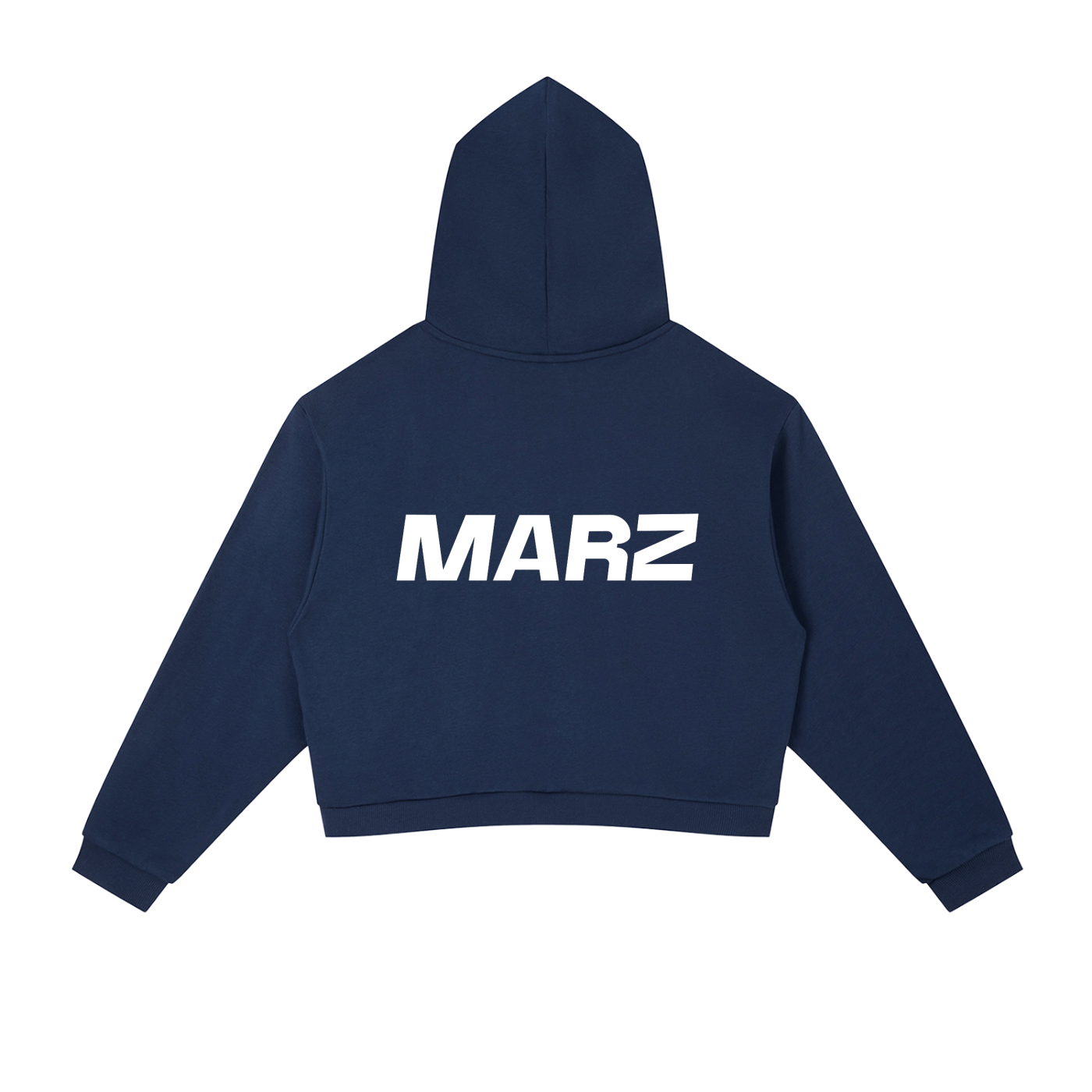 Marz Contrast Side Striped Cropped Hoodie (W)