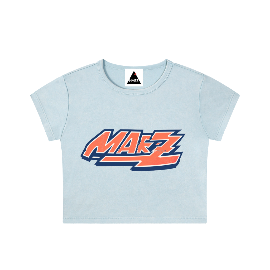 MARZ Retro Snow Washed Crop Top (W)