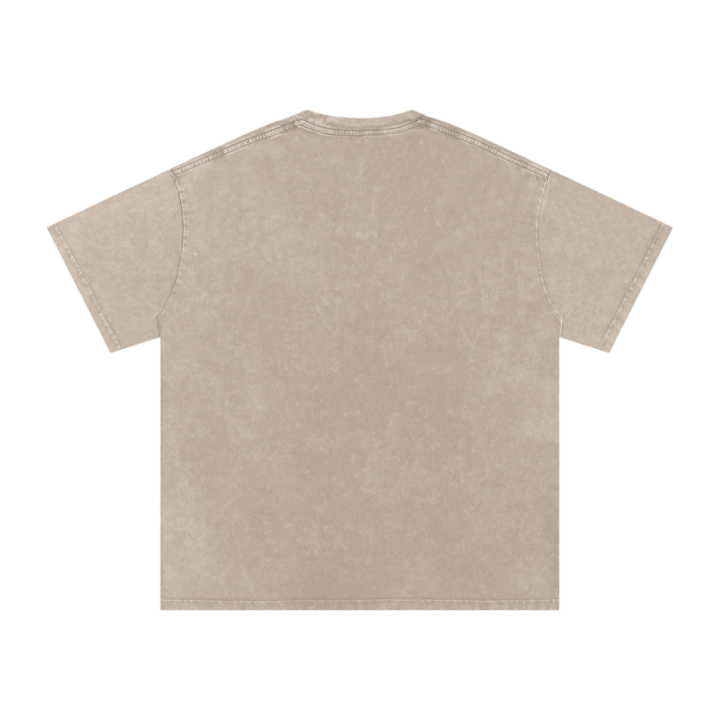 MARZ Meow Time Snow Washed Oversized Cotton T-Shirt