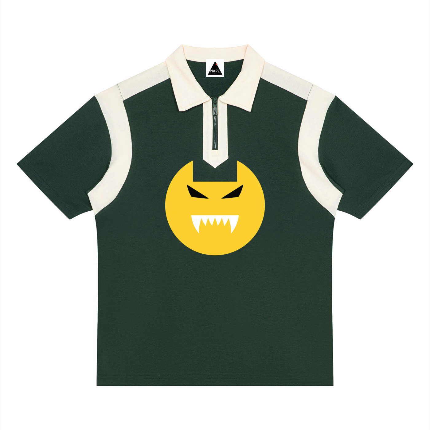 EmotionallyUnavailable Unisex Color Block Quarter Zip Polo Shirt