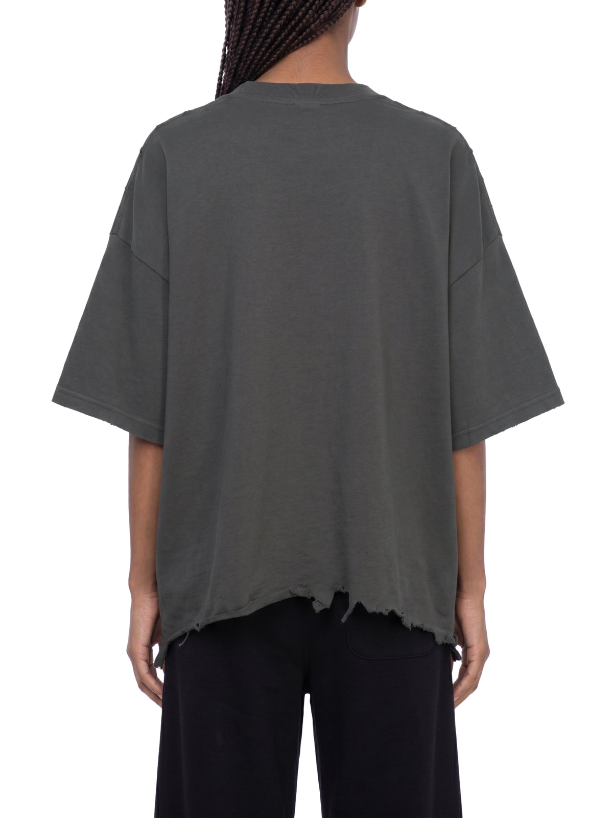 Vintage Wash Boxy Distressed Hem T-Shirt
