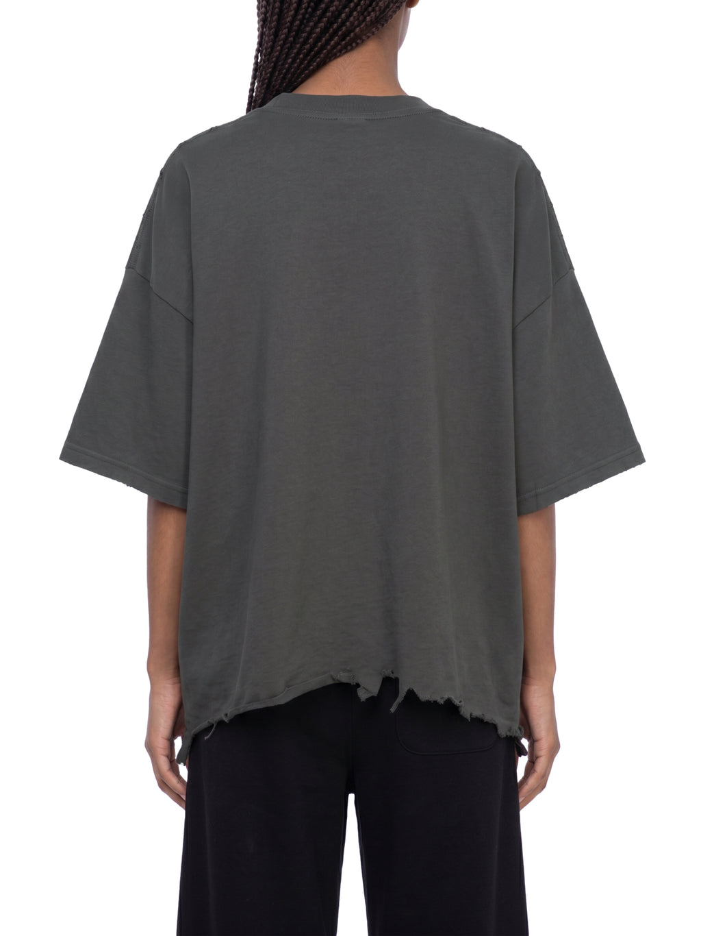 Vintage Wash Boxy Distressed Hem T-Shirt