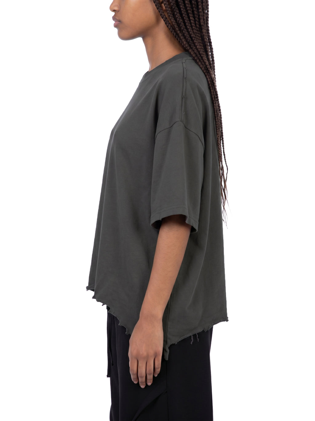 Vintage Wash Boxy Distressed Hem T-Shirt