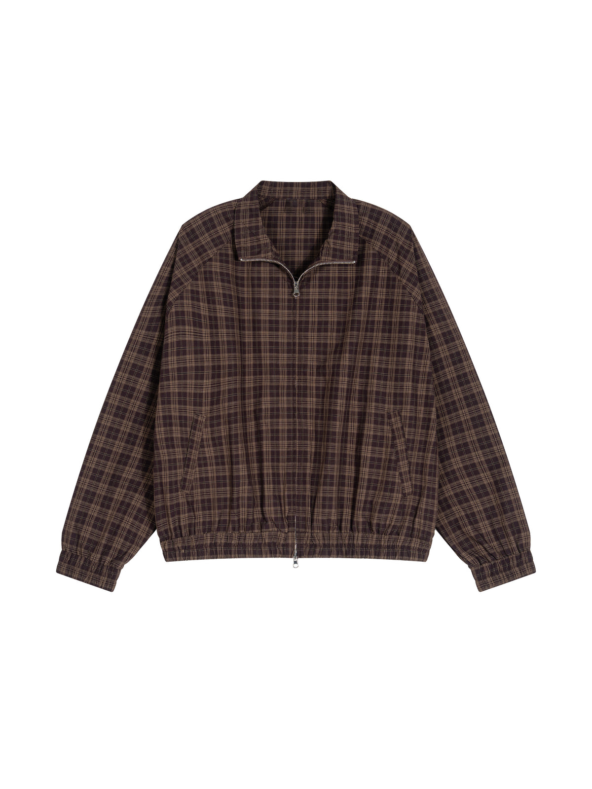 MARZ Classic Unisex Plaid Full-Zip Track Jacket