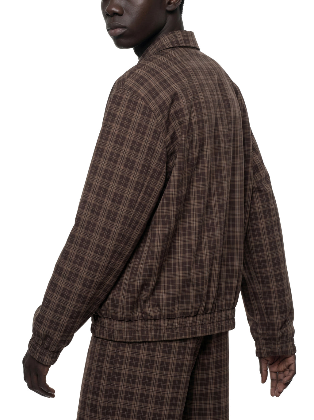 MARZ Classic Unisex Plaid Full-Zip Track Jacket