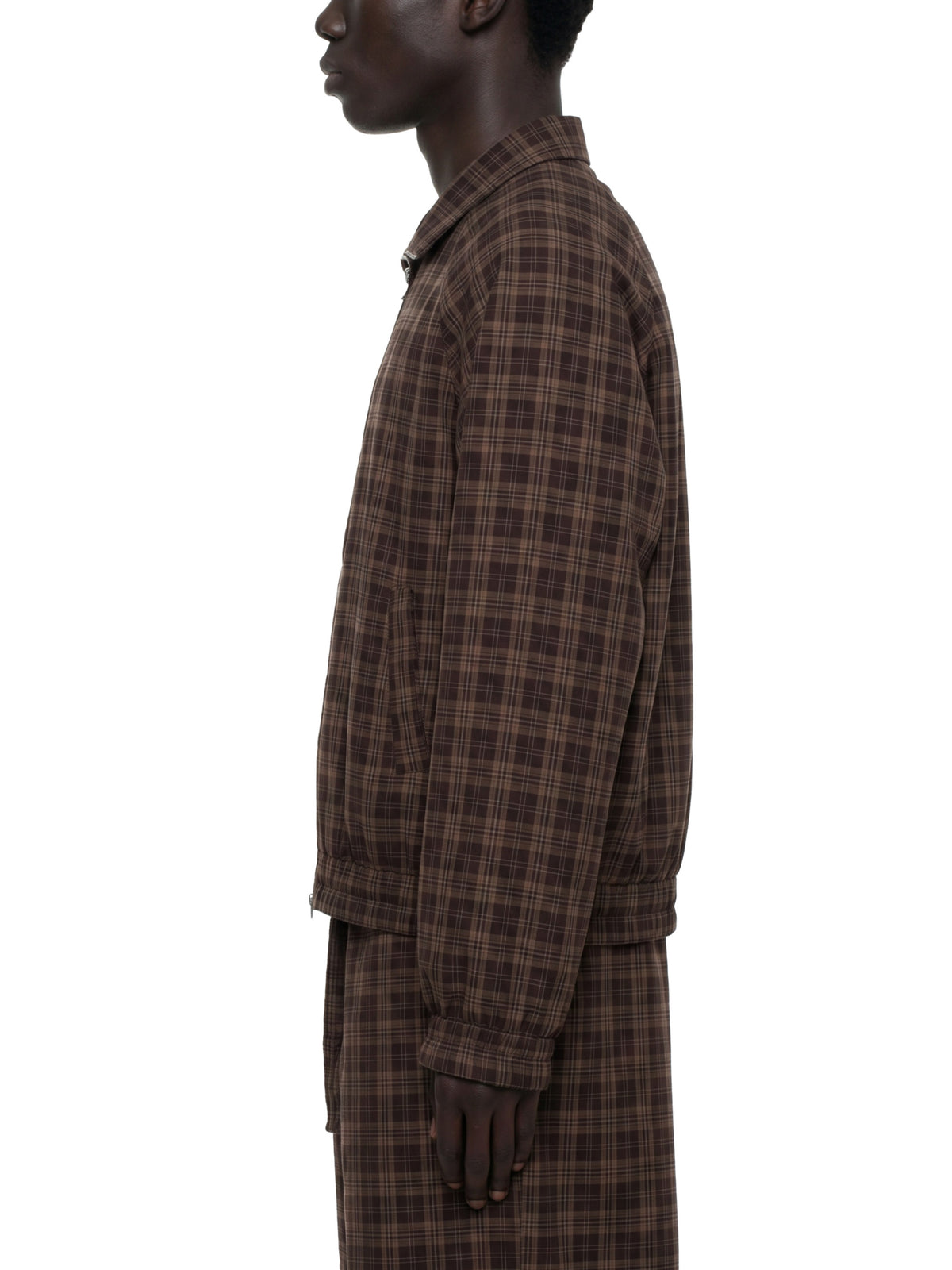 MARZ Classic Unisex Plaid Full-Zip Track Jacket