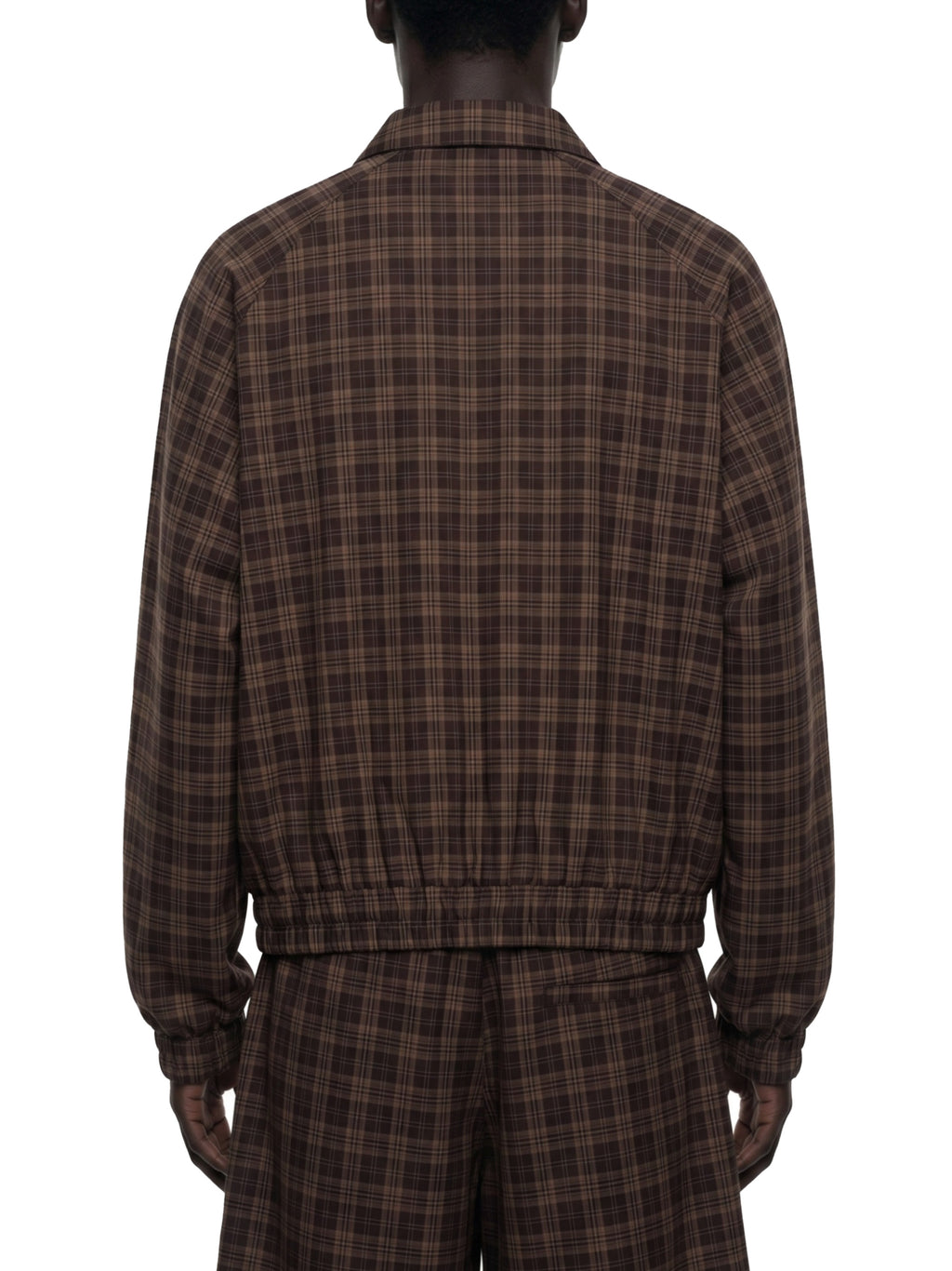 MARZ Classic Unisex Plaid Full-Zip Track Jacket