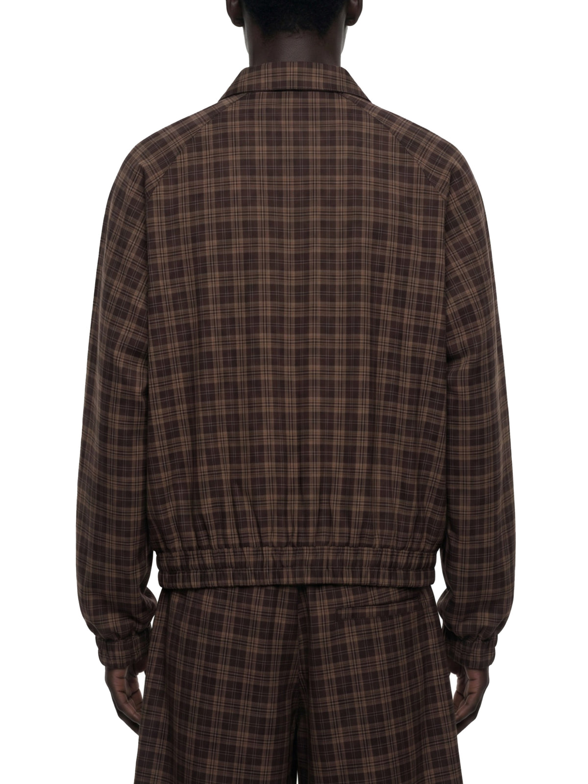MARZ Classic Unisex Plaid Full-Zip Track Jacket